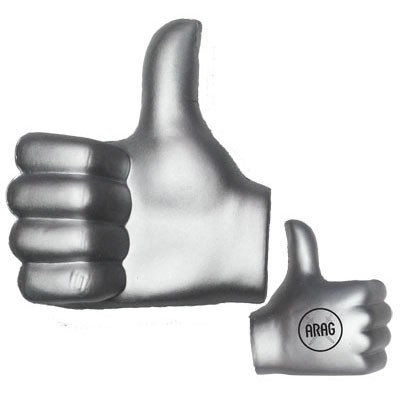 Silver Thumbs Up Stress Reliever