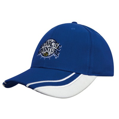 Brushed Heavy Cotton Cap w/Curved Visor Inserts (Embroidered)