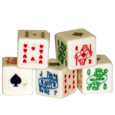 1" Custom Poker Dice Set/ Transparent