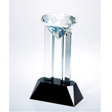 Venus Crystal Diamond Award w/ Black Crystal Base