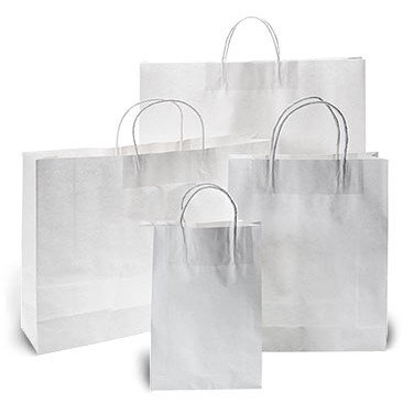 White Kraft Paper Bag w/Twisted Paper Handles (16"x6"x19")