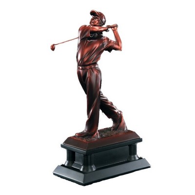 Golf, Male, Bronze Metalic Finish - 12"