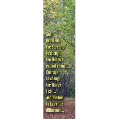 2" x 7½" Stock Serenity Prayer Full-Color Bookmark