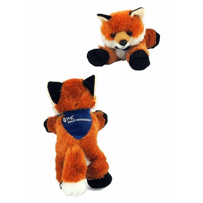 8" Foxxie Fox Stuffed Animal w/Bandana & One Color Imprint