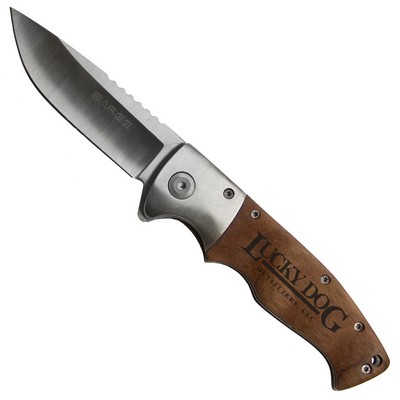 Flash - Wooden Swift Assist Folding Knife