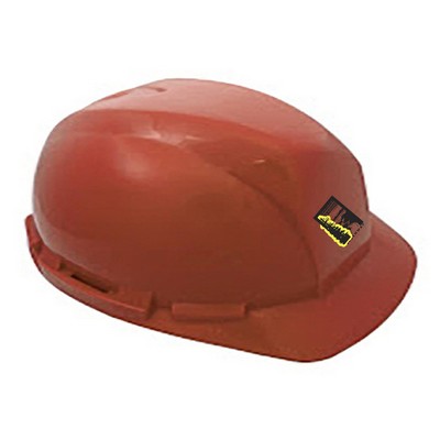 Orange hard hat, six point pin lock suspension