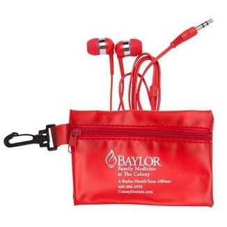 TL-05 Zipper PVC Case w/ Color Earphones