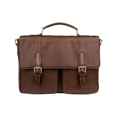 Ranchero Leather Workbag w/Open Laptop Pocket