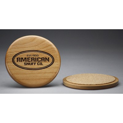 3.75" - Round Hardwood Coaster