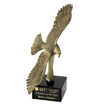 Large Brass Finish Eagle Award