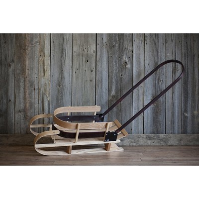 Wooden Baby Sled with Steel Runners