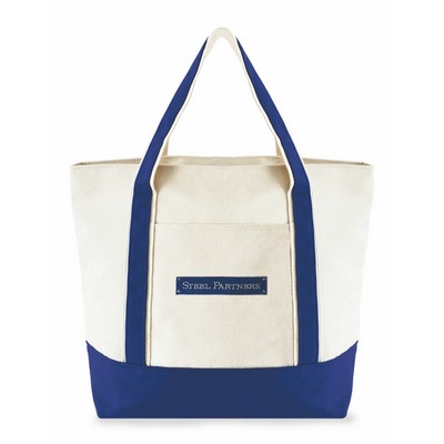 Medium Two Tone Tote Bag (Canvas/Self Fabric Handles)