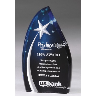 Small Acrylic Blue Shooting Star Series Award