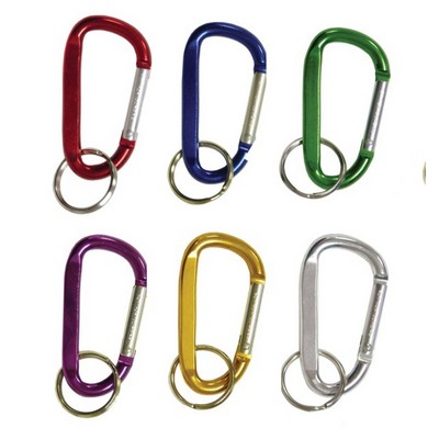 Engraved Carabiner w/ 1" Split Ring