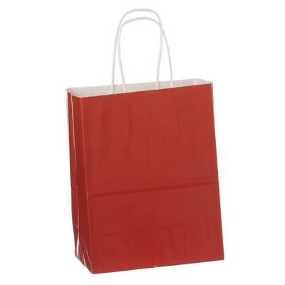 High Gloss Tinted Paper Cub Shopping Bag (8"x4.5"x10.25")