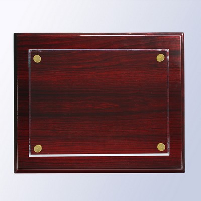 Rosewood Premium Piano Finish Plaque, Small (Wood 10"x8" - Acrylic 8"x6")