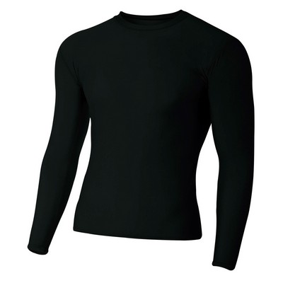 A4 Youth Long Sleeve Compression Crew Tee