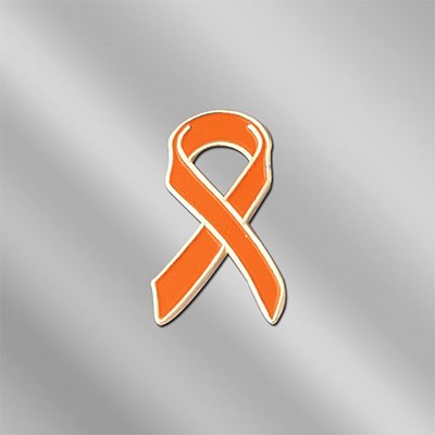 Orange Breast Cancer Awareness Ribbon Lapel Pin