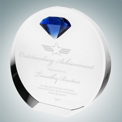 Circle Award w/ Blue Diamond Accent (S)