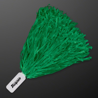 Economy Green Pom Poms (Non-Light Up) - Domestic Print