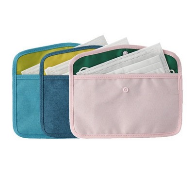 Polyester Large Capacity Portable Protection Storage Handbag for Face Mask