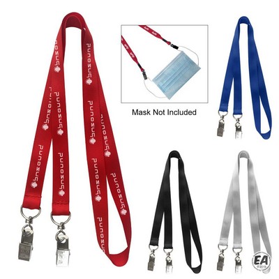 3/4" Dye- Sublimation Face Mask Lanyard