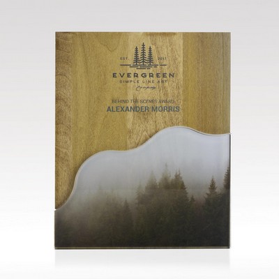 Plaque Wave Puzzle - Customizable Acrylic Wood Award