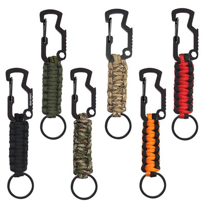 Bottle Opener Emergency Rope Keychain