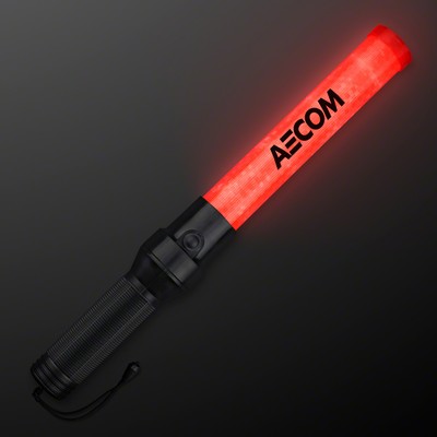 Traffic Safety Light Wand 16" LED Red Baton - Domestic Print