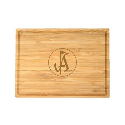 20" Rectangle Bamboo Cutting Board Thick Style with Juice Groove