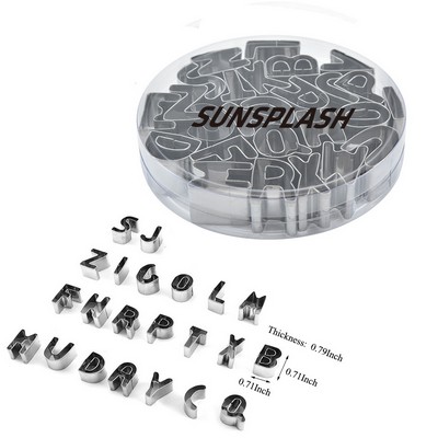 37Pcs Stainless Steel English Letters And Numbers Cookie Cutter Set