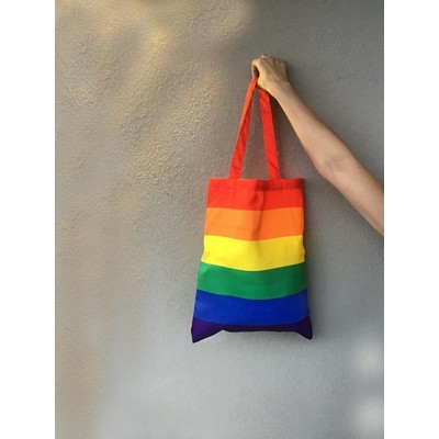 Rainbow Canvas Tote Womens Fashion Bag