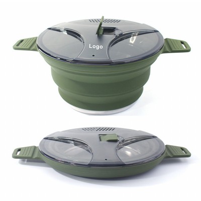 Silicone Folding Pot Camping 2.8L Cookware