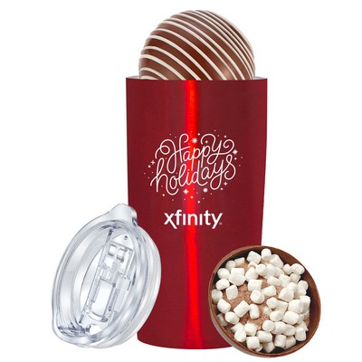 Promo Revolution - 20 Oz. Vacuum Sealed Straight Tumbler Gift Set w/Classic Milk Hot Chocolate Bomb