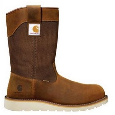 10" Carhartt® Men's Brown Steel Toe Wellington Wedge Boot