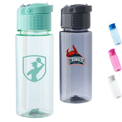 18 Oz. Transparent Water Bottle With Easy Carry Loop