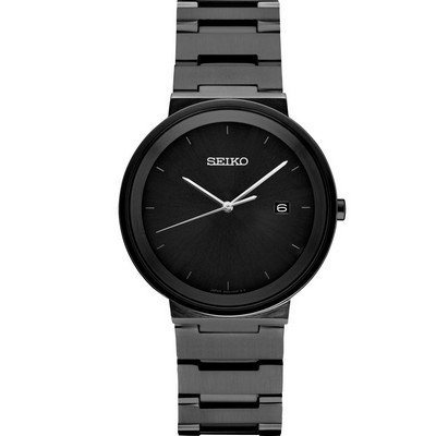 Seiko Men's Black Watch with Black Dial