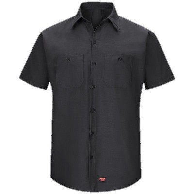 Red Kap® Men's Short Sleeve Work Shirt w/MIMIX™ - Black