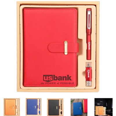 Execuset: The Ultimate Corporate Gift Collection"-A5 Leatherette Padfolio And 8Gb Usb Flash Disk