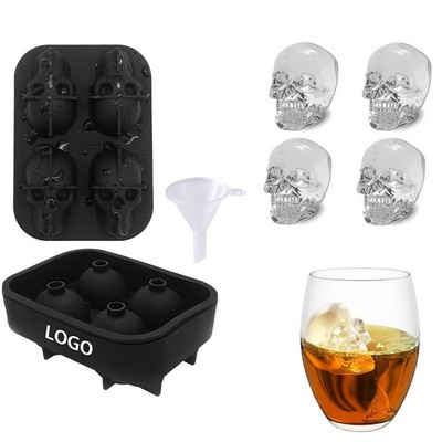 Skull Ice Cube Mold with Funnel