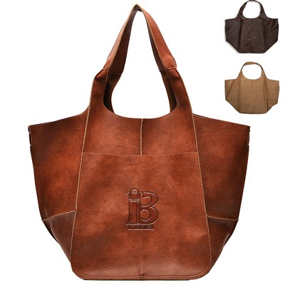 Large PU Leather Satchel Tote Shoulder Bags