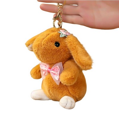 6¡± Keychain Squishmallow Plush Key Tag - Rabbit With Bow Tie