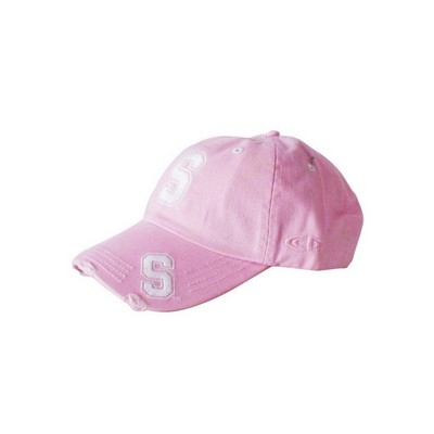 Baseball Cap with Distressed Visor