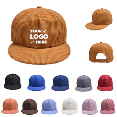 5 Panels Flat Brim Floppy Cap