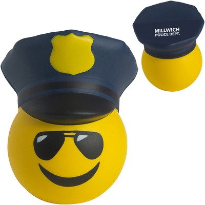 Police Officer Emoji Hat Stress Ball