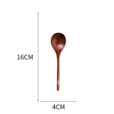 Small Wooden Spoon Kitchen Cooking Utensil Tool Soup Teaspoon