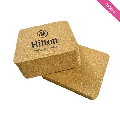 Square Cork Coaster 1/8" Thick