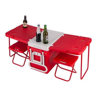 Outdoor Cooler With Table And Chairs