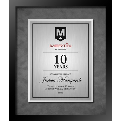 Gander (Black) - Silver Aluminum Certificate Shadow Box - Vertical 14.5" x 17"