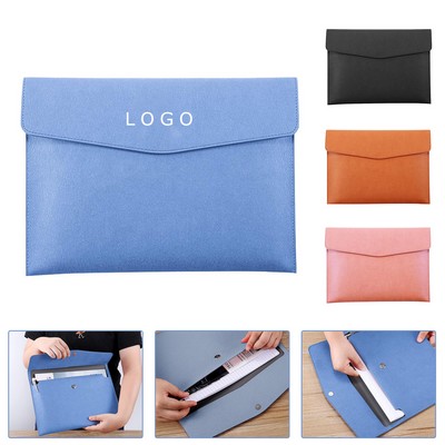 PU Leather A4 Handheld Folder